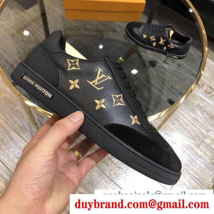 ルイ ヴィトン 1枚でグッと華やかに 2色可選  LOUIS VUITTON オシャレな軽やかさで魅力スニーカー