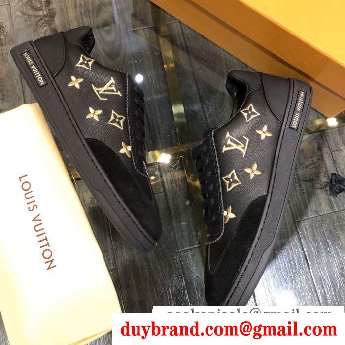 ルイ ヴィトン 1枚でグッと華やかに 2色可選  LOUIS VUITTON オシャレな軽やかさで魅力スニーカー
