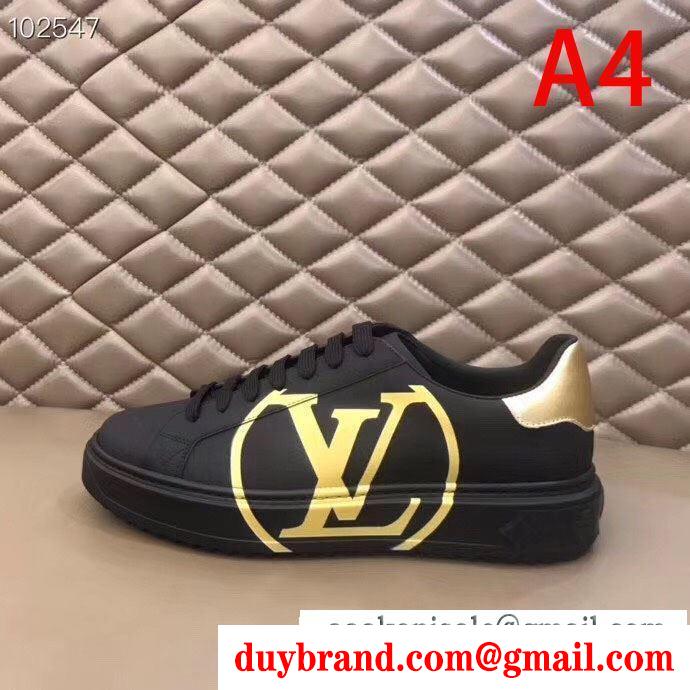 コーデを上品にマッチ   ルイ ヴィトン LOUIS 4色可選 VUITTON ナチュラルコーデのコツ スニーカー