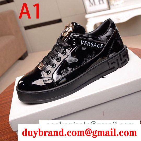 ヴェルサーチ 3色可選 華やかさを一瞬で引き上げ VERSACE スニーカー 機能も見た目も素敵