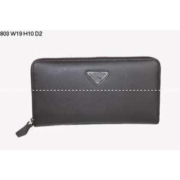 Bảng xếp hạng cao nhất Prada Prada Bi -Fold Coin Purse Long Wallet_ Prada Men Wallet _ Wallet Men _ Thương hiệu giảm giá thư hàng đặc biệt