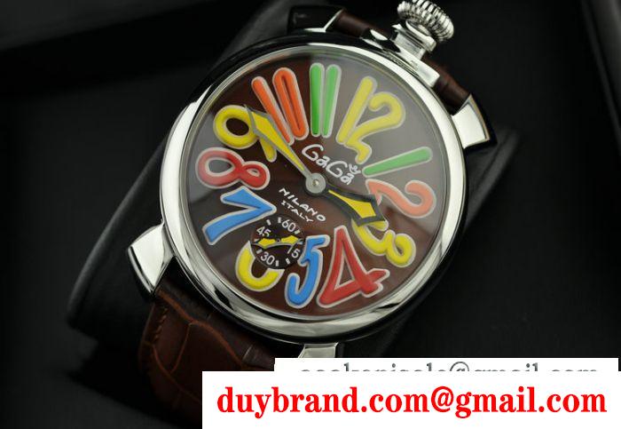 GaGaMILANO ガガミラノ腕時計 マルチmàu sắcインデックス 2針 機械式（手巻き）/夜光効果