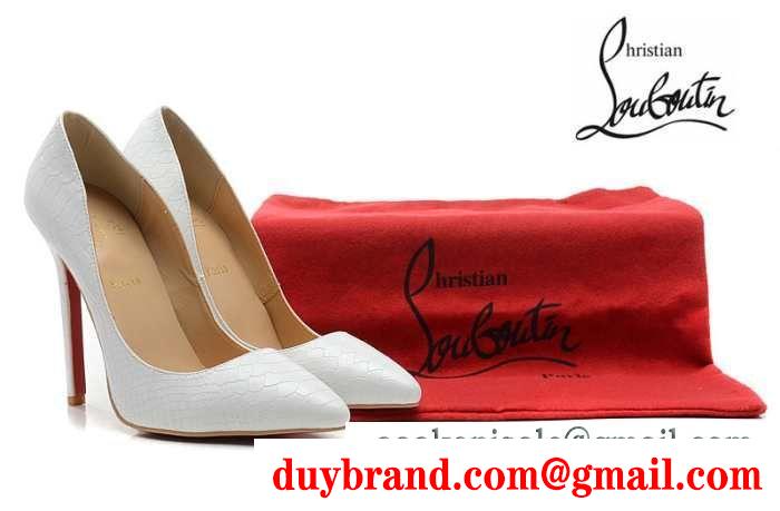 快適な履き心地クリスチャンルブタン靴レディースレザーパンプスCHRISTIAN louboutinハイヒールホワイト