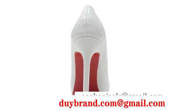快適な履き心地クリスチャンルブタン靴レディースレザーパンプスCHRISTIAN louboutinハイヒールホワイト