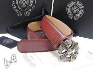 Chrome Hearts Belt nam Belt Tiêu chuẩn tiêu chuẩn tiêu chuẩn Chrome Hearts OTJ 3PC 15 Rượu vang Red 36 inch Belt Casual Dather _Chrom Hearts Chrome Hearts_ Thương hiệu giá rẻ 