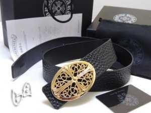 Giao hàng ngay lập tức! Giá lên một nửa Chrome Hearts Belt Bold Gold Buckle Classic Obaru Cross 15 inch Chrome Hearts Black_chrom Hearts Chrome Hearts_ Thương hiệu giá rẻ 
