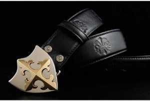 Limited đặc biệt Chrome Hearts Buter Buckle Chrome Hearts Mẫu Cross Black Male Black Da Belt _Chrom Hearts Chrome Hearts_ Thương hiệu giá rẻ 