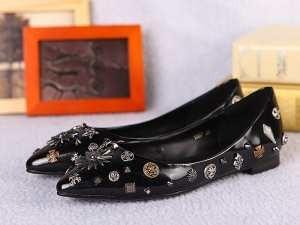 Mùa xuân / Mùa hè Chrome Hearts Feel Pumps Bơm con Mules giày phẳng _Chrom Hearts Chrome Hearts_ Thương hiệu giá rẻ 