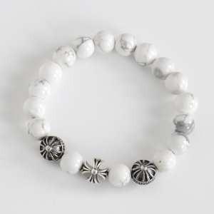 Rare White Chrome Hearts Vòng tay Mân côi Chrome Hearts Bracelet Power Stone Đá tự nhiên Onike Turquois cặp đôi Phụ kiện _Chrom trái tim Chrom Hearts_ Thương hiệu giá rẻ 
