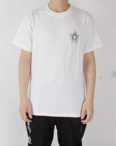 Áo trái tim Chrome giá rẻ giá đặc biệt giá rẻ tay áo ngắn tay áo t -shirt v17fla chrome trái tim trắng và đen 2 màu lựa chọn quần áo mùa hè giản dị