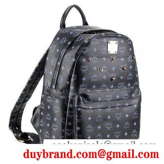 高品質 mcm レプリカバックパックエムシーエムリュックコピー旅行通学バッグレザースタッズ