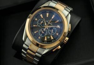 Mới phổ biến ★ Giá siêu đặc biệt ★ Xuân / Mùa hè Omega -Japanese Quartz 6 kim đồng hồ kim đồng hồ Men Hiển thị màn hình Mặt trăng Thép không gỉ 4315MM_OMEGA