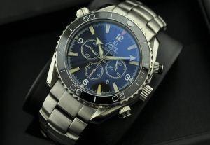 Làn sóng/tạp chí Tây Hàn/Mùa hè Quartz 6 Stick Date Omega Men Watch Display Hiển thị Mặt trăng Hiển thị 4345MM_OMEGA OMEGA