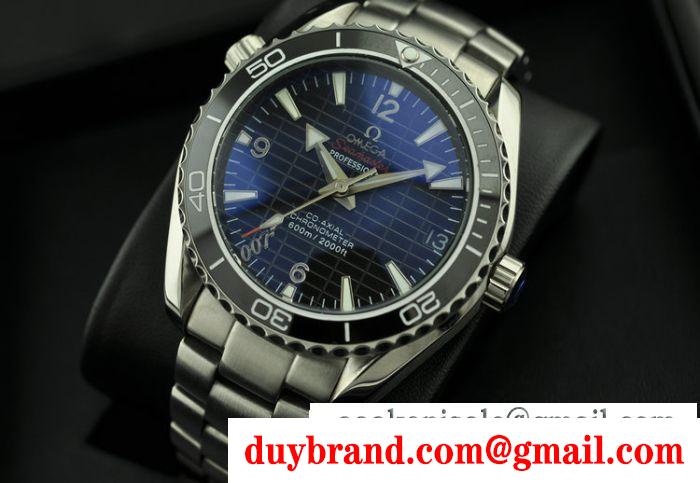めちゃくちゃお得2014春夏 omega オメガ メンズ腕時計 日本製クオーツ 3針クロノグラフ 日付表示 夜光効果 44.45mm