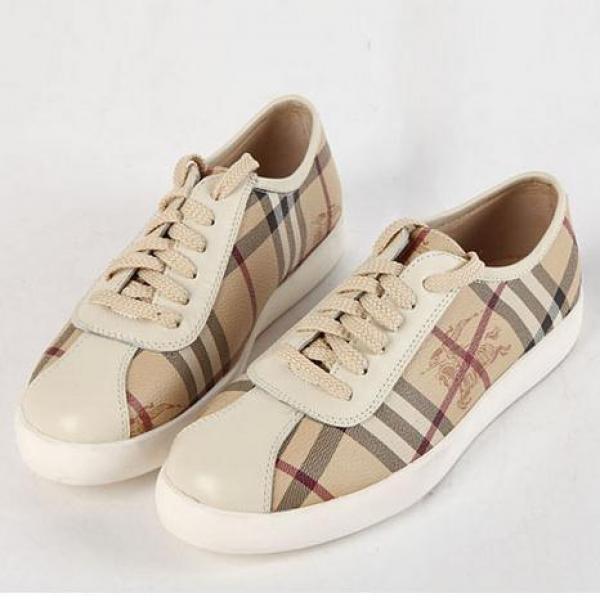 Burberry Fall / Winter Foundation Thương hiệu Giày Ladies Giày Lace Up Mẫu màu be