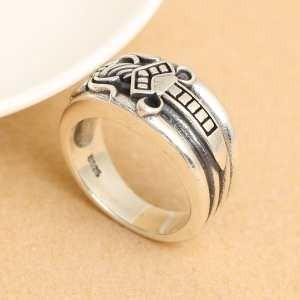Số lượng hạn chế cổ điển Chrome Hearts Chrome Hearts 6 mm Space Salling Dagger cộng với Giới tính Cặp Ring_chrom Hearts Chrome Hearts_ Thương hiệu giá rẻ 