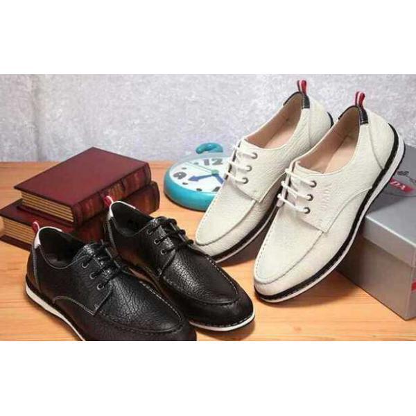 Dễ dàng mặc và dễ dàng di chuyển đôi giày bình thường của Prada Prada 2 màu sắc sele_ giày, giày _ thời trang nam _