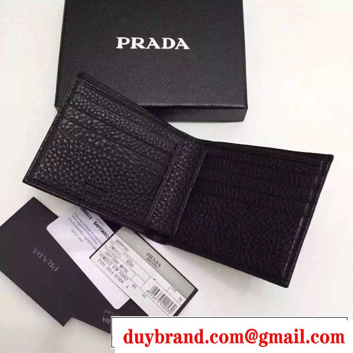 収納力抜群のアイテム 秋冬 prada プラダ 上質な 短財布