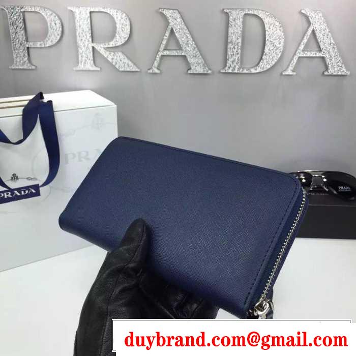 収納力を誇る　今季　秋冬 prada プラダ ビジネスケース 最大の魅力　長財布 2色可選
