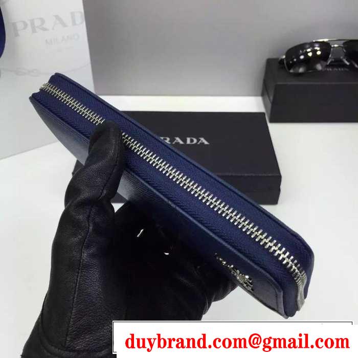 収納力を誇る　今季　秋冬 prada プラダ ビジネスケース 最大の魅力　長財布 2色可選