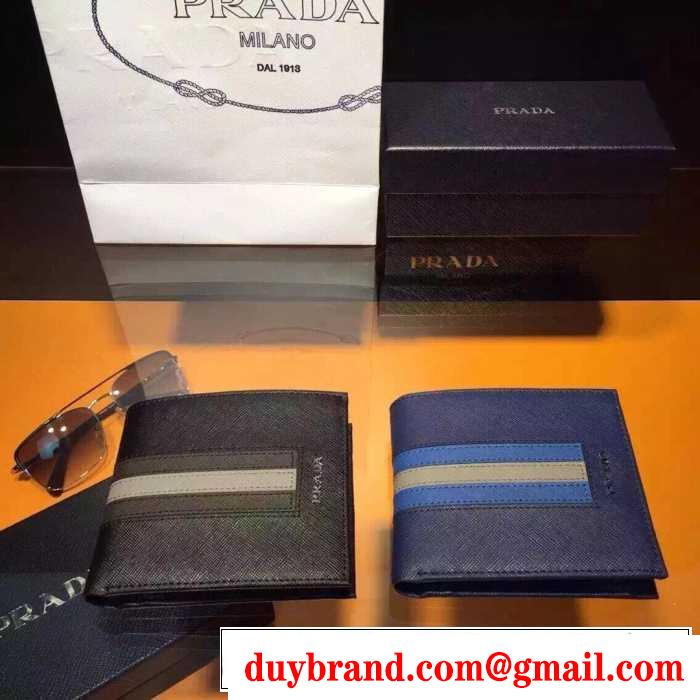 気品に溢れた　秋冬 prada プラダ 最高級の革を使用した　財布 2色可選