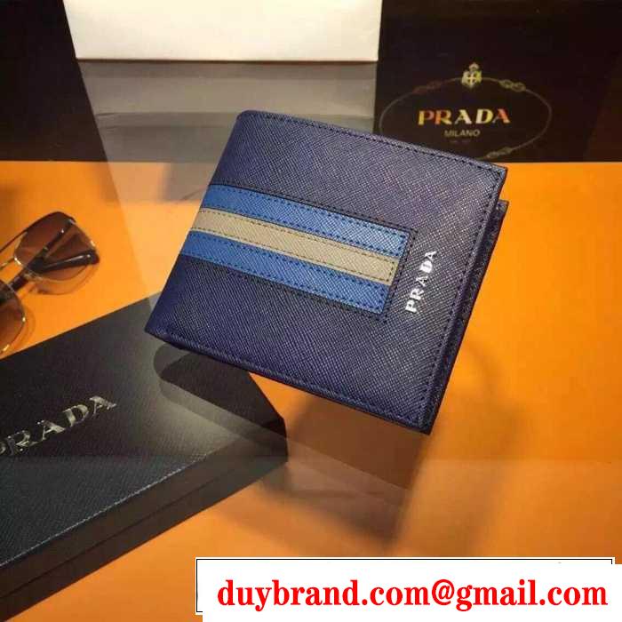 気品に溢れた　秋冬 prada プラダ 最高級の革を使用した　財布 2色可選