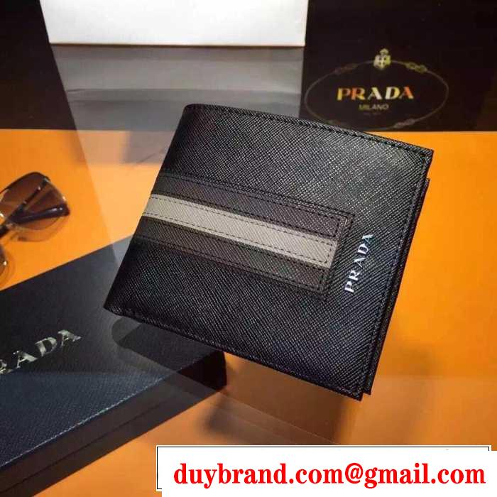 気品に溢れた　秋冬 prada プラダ 最高級の革を使用した　財布 2色可選