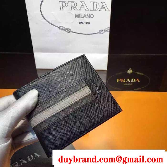 気品に溢れた　秋冬 prada プラダ 最高級の革を使用した　財布 2色可選