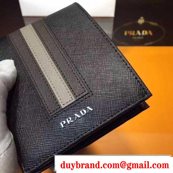 気品に溢れた　秋冬 prada プラダ 最高級の革を使用した　財布 2色可選
