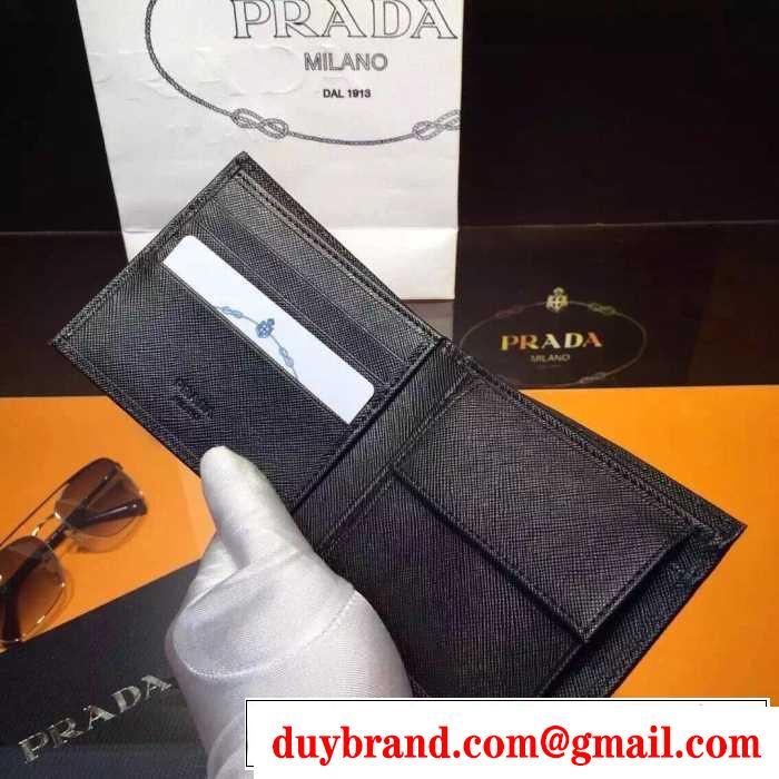 気品に溢れた　秋冬 prada プラダ 最高級の革を使用した　財布 2色可選