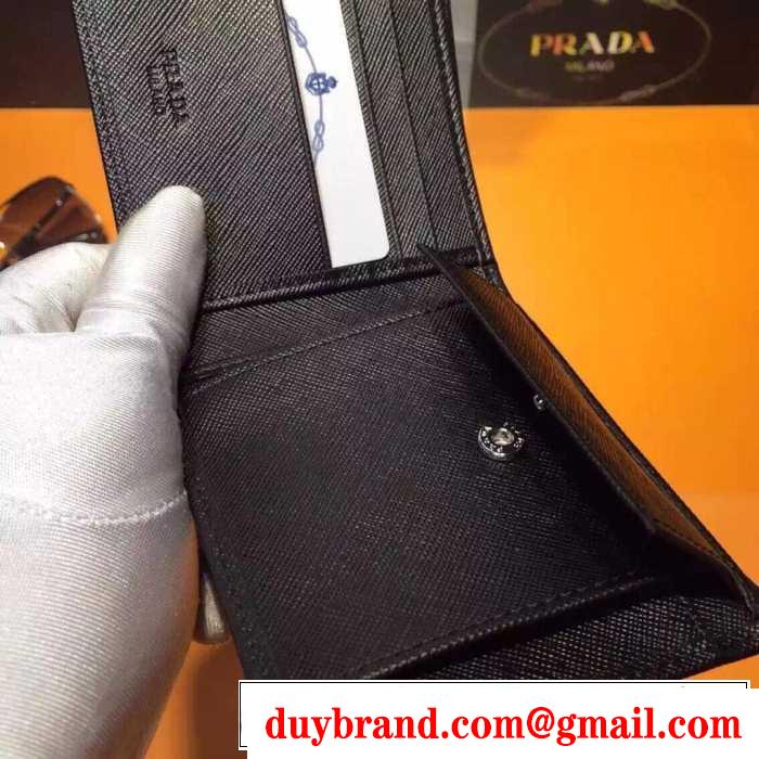 気品に溢れた　秋冬 prada プラダ 最高級の革を使用した　財布 2色可選