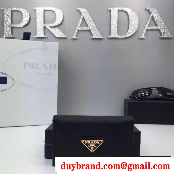 格安　秋冬 PRADA プラダ カード入れ付 小銭入れ　収納できる財布 6色可選