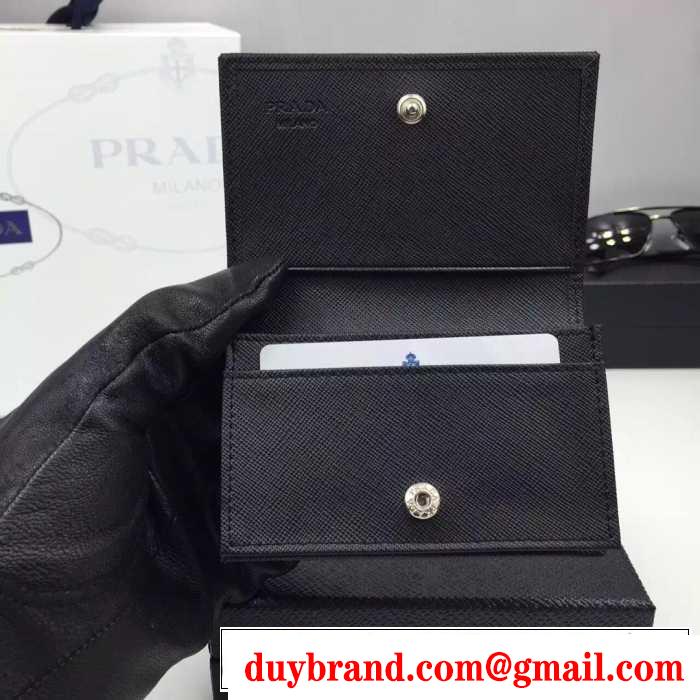 格安　秋冬 PRADA プラダ カード入れ付 小銭入れ　収納できる財布 6色可選