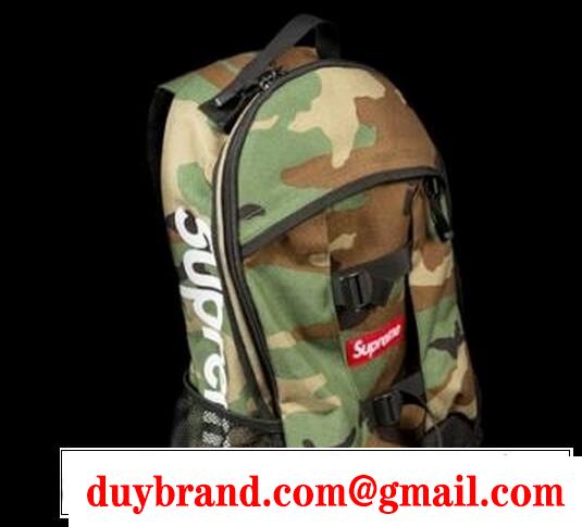 大容量　【SUPREME】14SS Logo Backpack 収納ポケットも充実した　ロゴバックパック　リュック.
