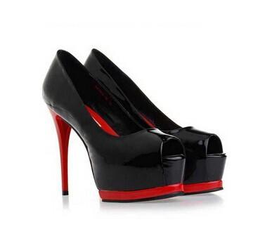 Ultra chân đẹp Christian le butan bơm Bicolor 135cm gót chân 3cm black x Red_christian Lubutan Christian Louboutin_ Thương hiệu giá rẻ 