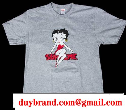 満点　シュプリーム ベティブープ　耐久性に溢れるＴシャツ　グレー.