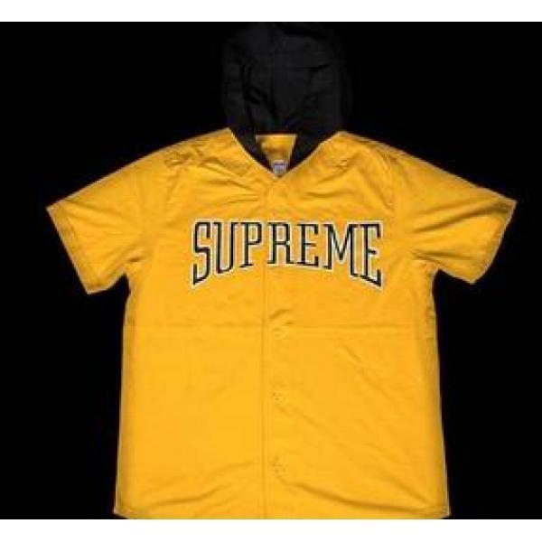 Vải thông thường Cảm giác tối cao tối cao Áo sơ mi tối cao thanh lịch màu vàng _ tay áo ngắn T -shirt _ Thời trang nam