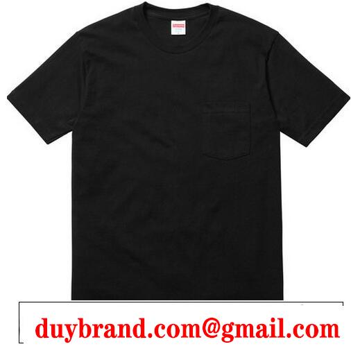 スタイルアップ効果高めのSupreme 14SS アンチヒーローポケット　シンプルデザインＴシャツ.