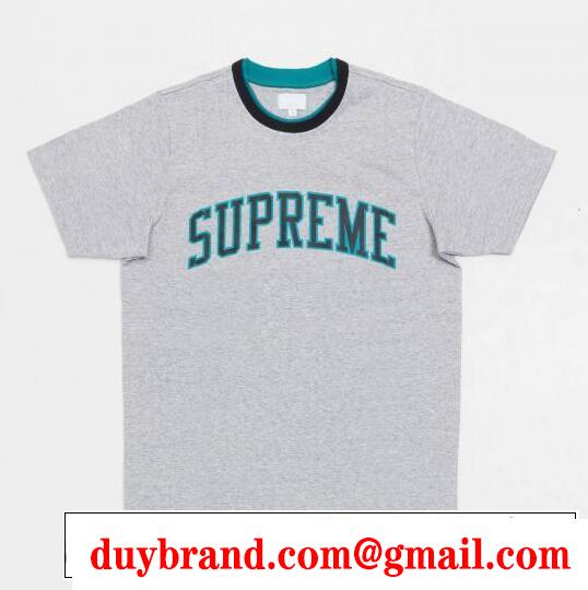 ストレッチ性の高いSupreme シュプリーム アークロゴダブルリンガートップ  美しいシルエットTシャツ .