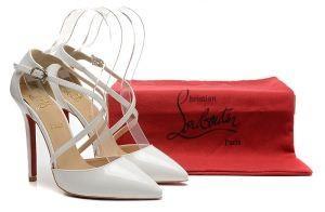 Cặp Neat Louboutin Louboutin Crosspiga120 Crossie Piga Dây bằng da High Heal Bơm _Ristian Louboutin_ Thương hiệu giá rẻ 