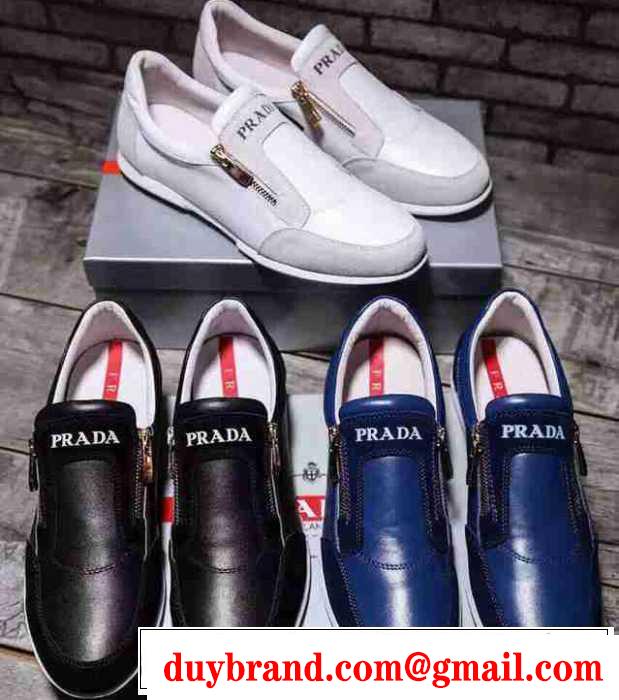 高級感ある 2017春夏 プラダ PRADA カジュアルシューズ 3色可選