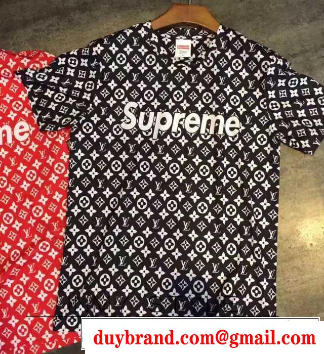 親和性抜群なSupreme x LV BOX LOGO Tee シュプリーム 　半袖Tシャツ 2色可選.心地はまさに大人の