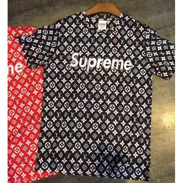 Logo Box Box nổi bật Tee Tee Supreme Tay áo ngắn T -SHIRT 2 Màu sắc chính xác là một người lớn _ Tay áo ngắn T -shirt