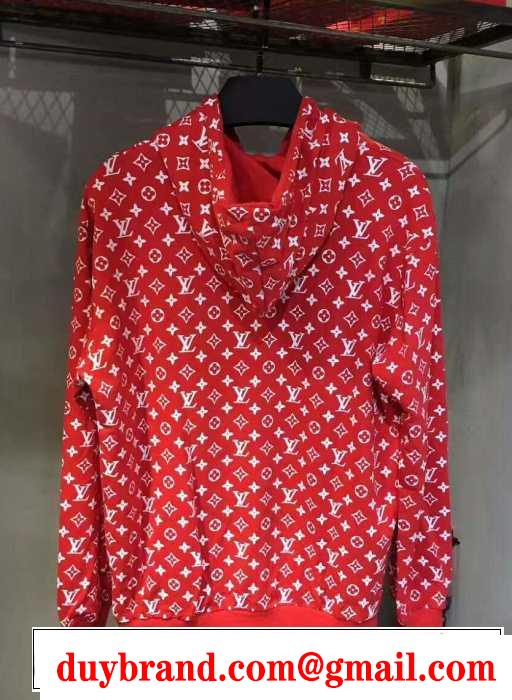 快適な状態をキープする17SS Supreme x LV シュプリーム SUPREME 速乾性に優れたパーカー.