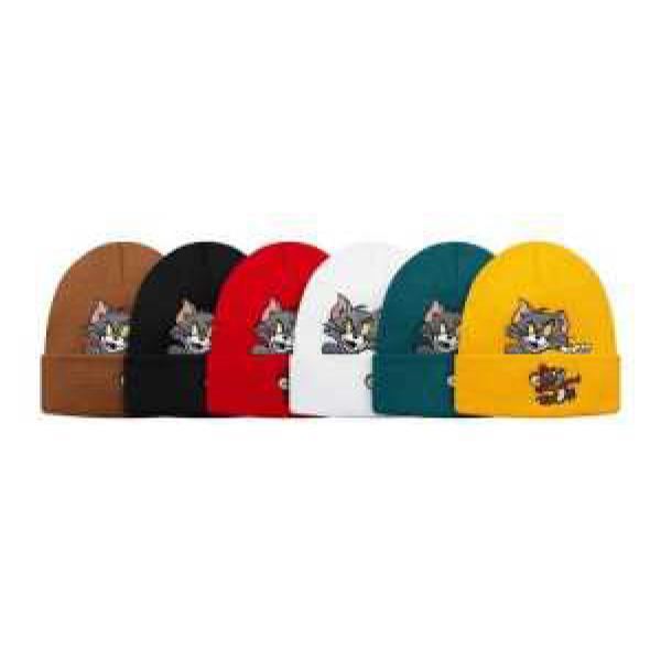 KNIT HAT 2 -COLORED 2 -Màu sắc Supreme 17SS Logo thêu ★ Đáng tin