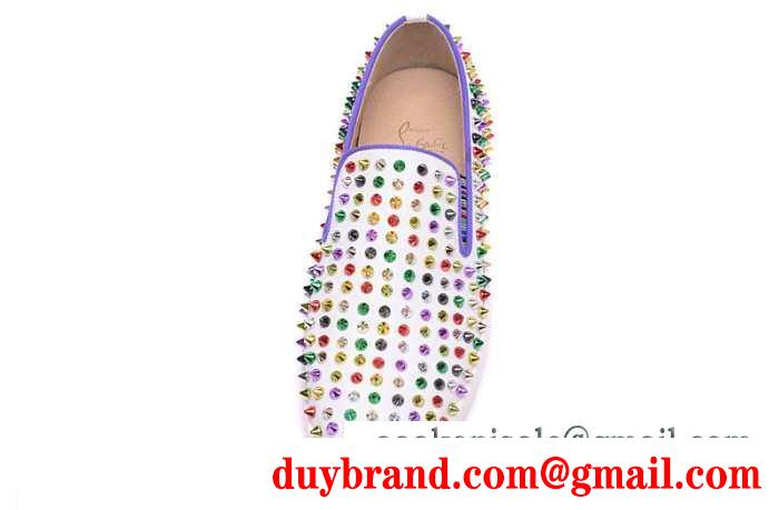 クリスチャンルブタンローラーボートフラットカラフルスパイクススリッポンスニーカーCHRISTIAN louboutin