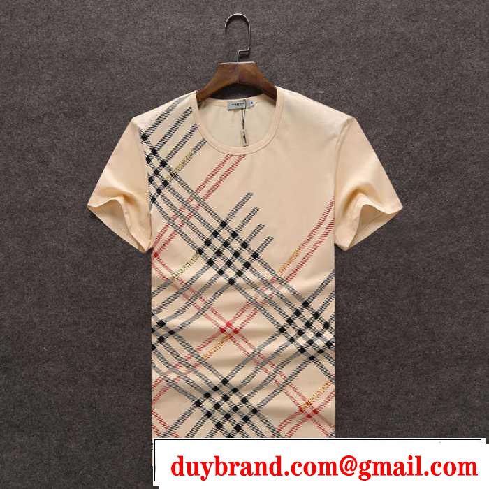 大絶賛の履き心地! 17春夏 バーバリー BURBERRY 4色可選 半袖Tシャツ