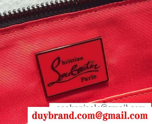 大好評ルブタンバッグレディースハンドバッグChristian louboutin スパイクスポーチブラック