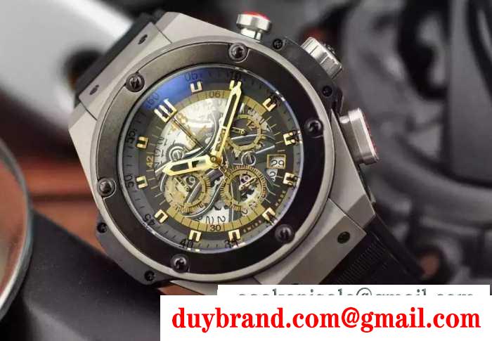 人気アイテムウブロビッグバンウニコキングゴールドセラミックラバ自動巻き腕時計 hublot bigbang 