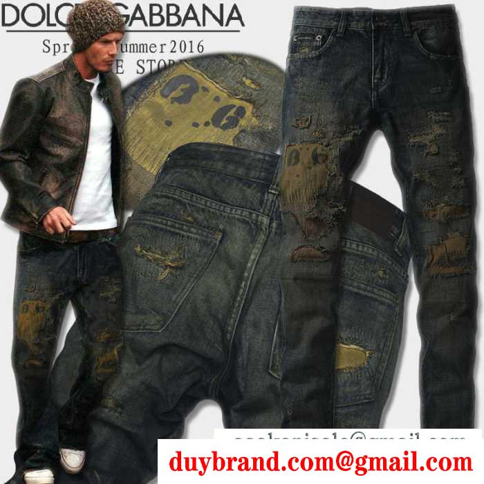 HOT新作登場ドルガバデニム メンズスキニーデニムパンツdolce&gabbana ジーンズダメージ